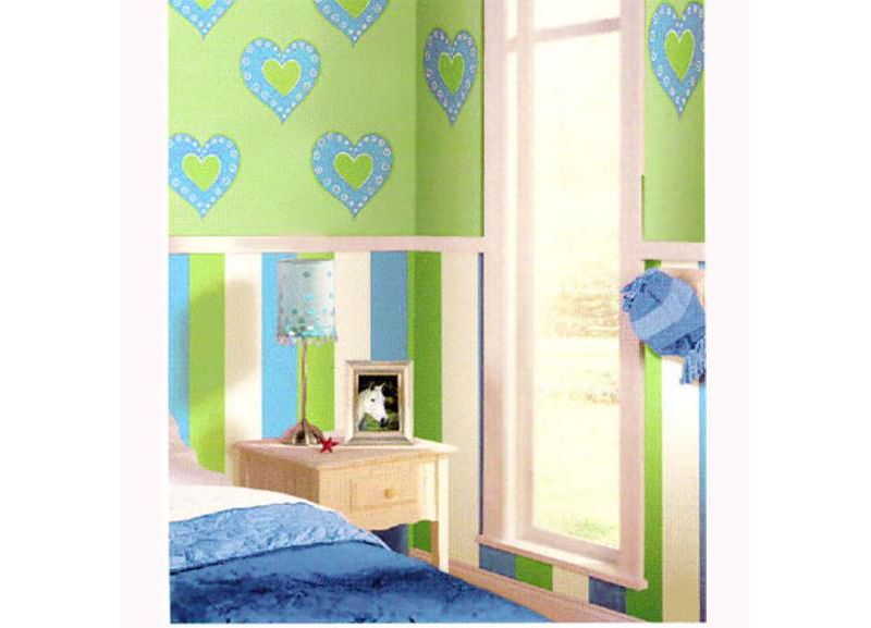 Blue Hearts Shaped Self-Stick Wall Accent Decal Set - Wall Pops..