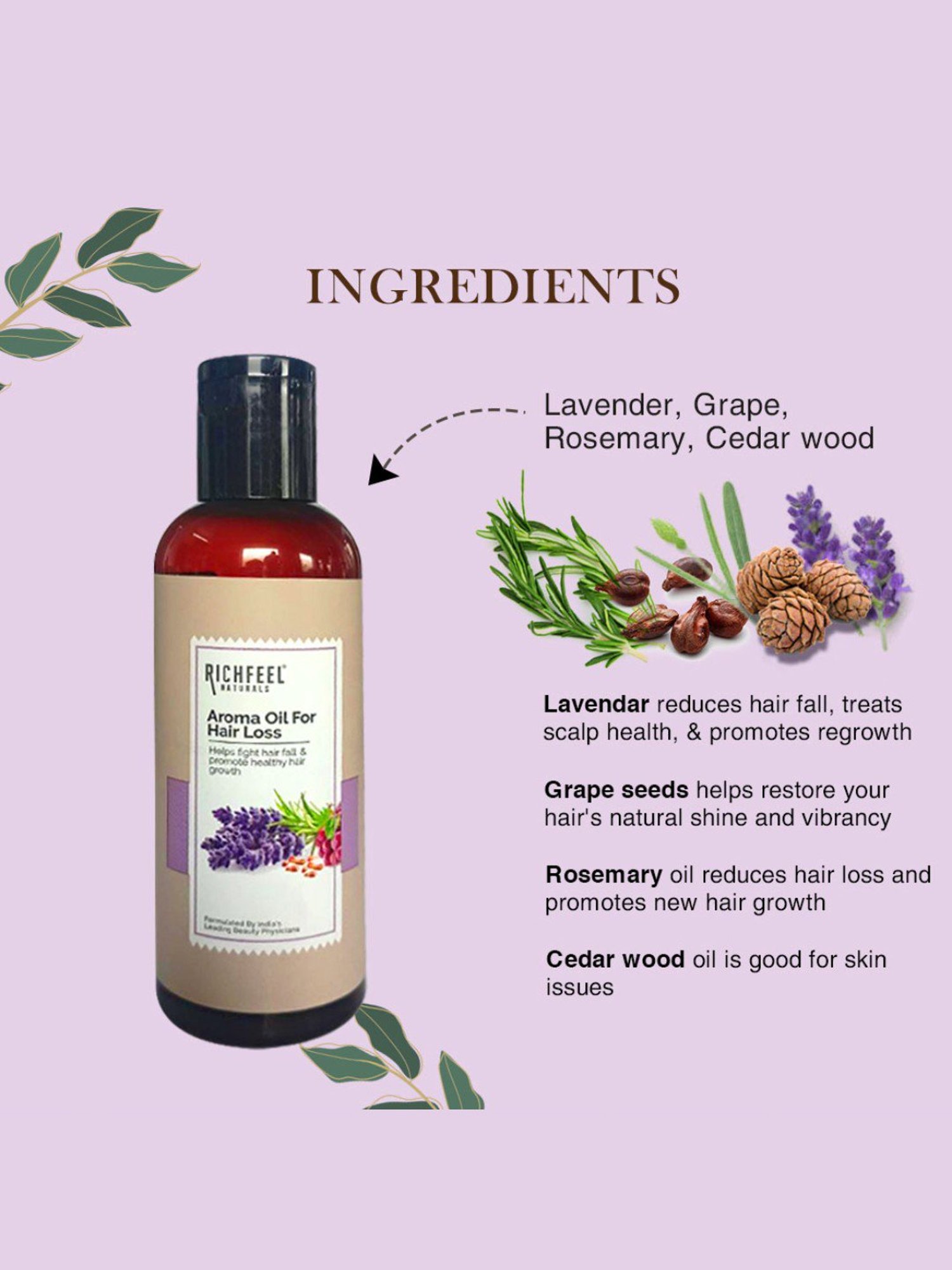 Richfeel Aroma Oil for Hair Loss - Pack of 2