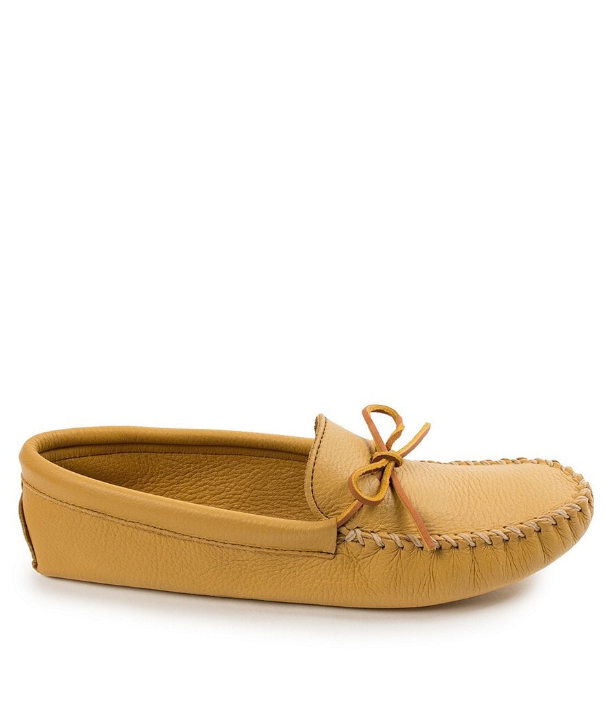 Minnetonka Men's Double Deerskin Leather Softsole Slipper