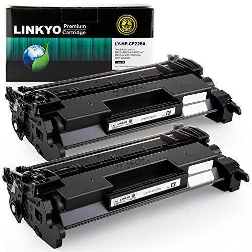 LINKYO Replacement for HP 26A CF226A Toner Cartridge (Black, 2-Pack)