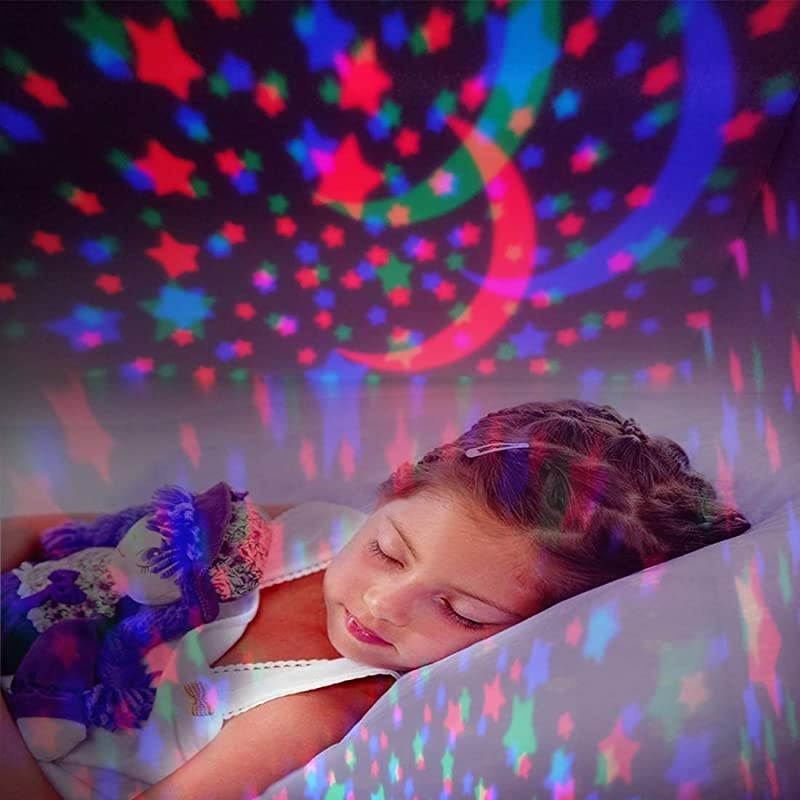 Night Light for Girls Rotating Star Nightlights Projector Party Favor Bedroom Decoration Stars Galaxy Nursery Lamp for Little Kids Toys for 312 Year Old Girl Boys Christmas Xmas Gifts Pink