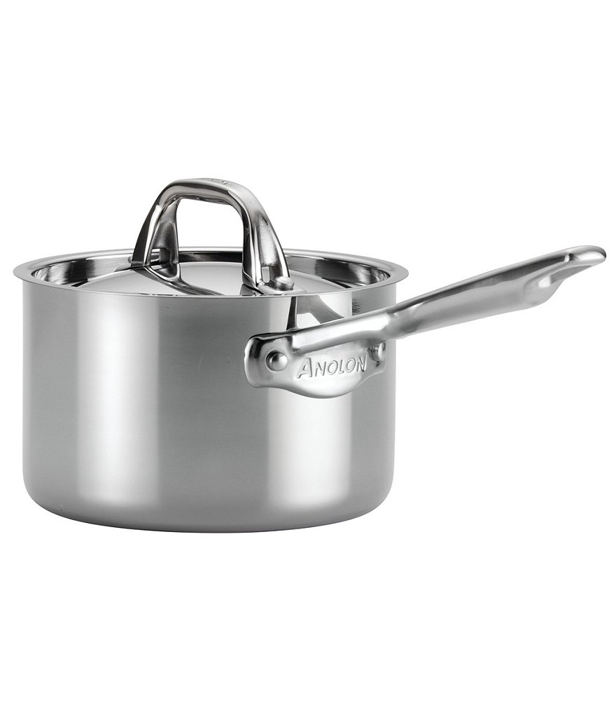Anolon Tri-Ply Clad Stainless Steel Covered Saucepan