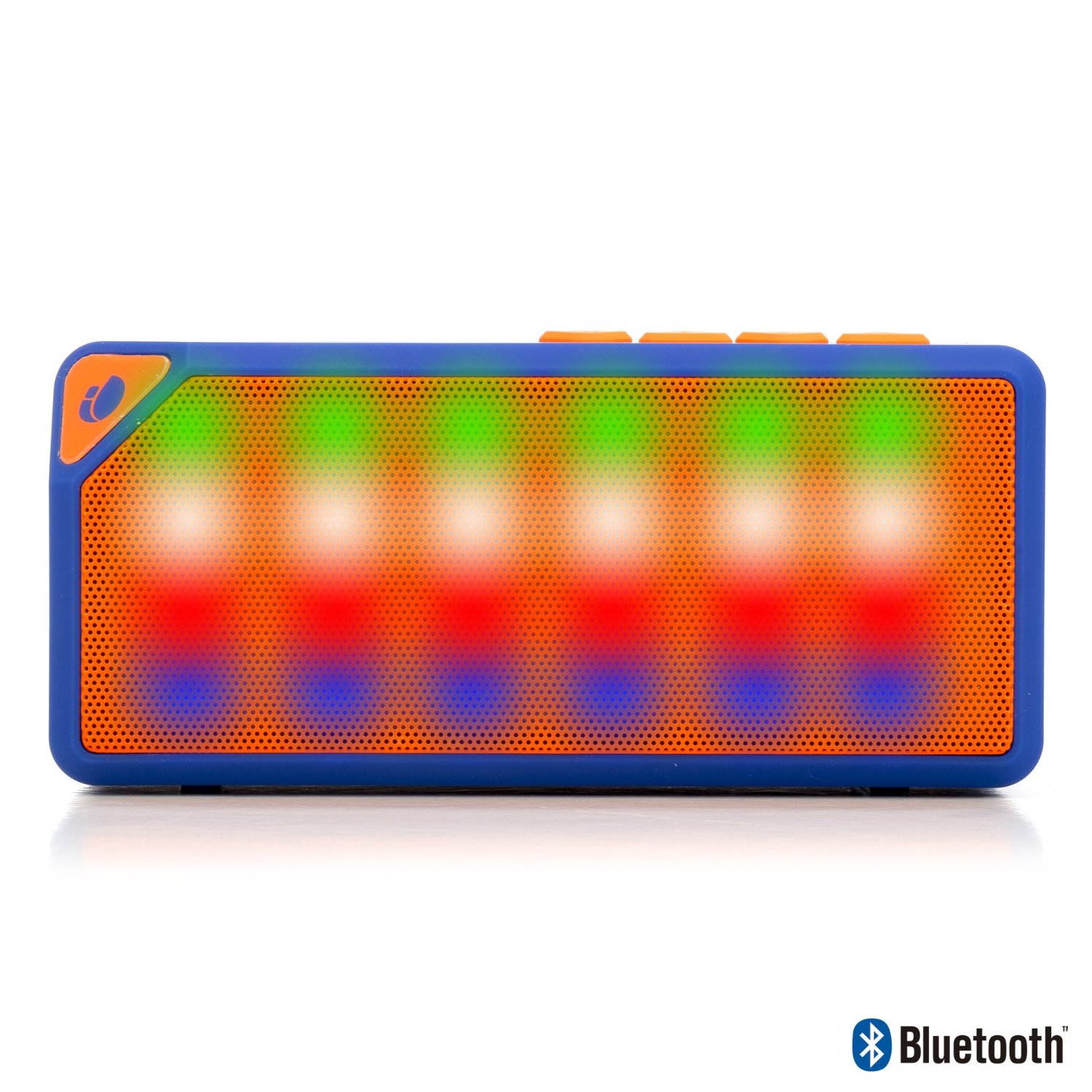 NGS Roller Flash LED Bluetooth Speaker with USB Port, MicroSD slot and FM Radio - Blue Edition