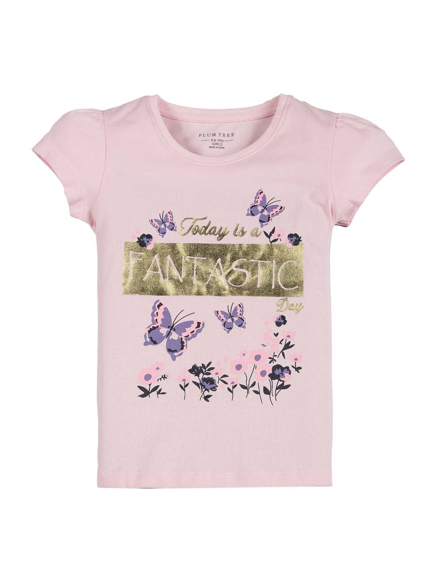 Plum Tree Kids Multicolour Cotton Printed T-Shirts