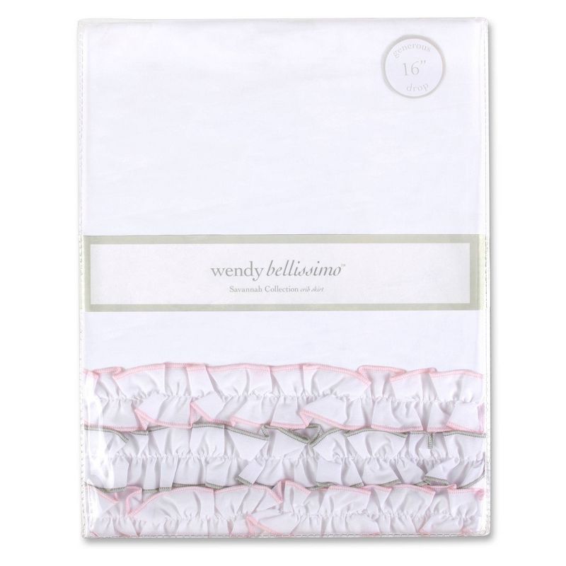 The Peanutshell Farmhouse Crib Skirt  - Gray