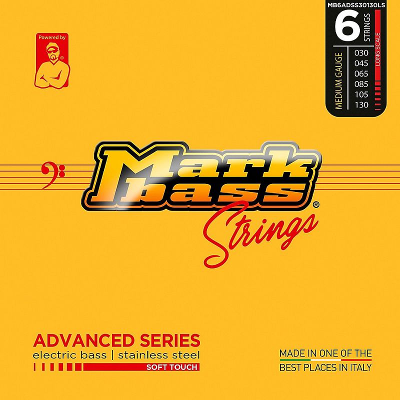 Markbass Advanced Series Soft Touch Electric Bass Stainless Steel Strings (30 - 130) Medium Gauge