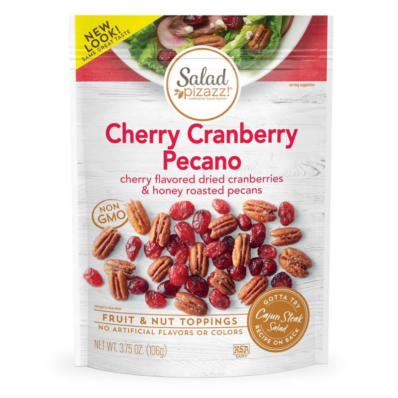 Salad Pizazz! Cherry Flavored Cranberries & Honey Roasted Pecans Salad Topper - 3.75oz