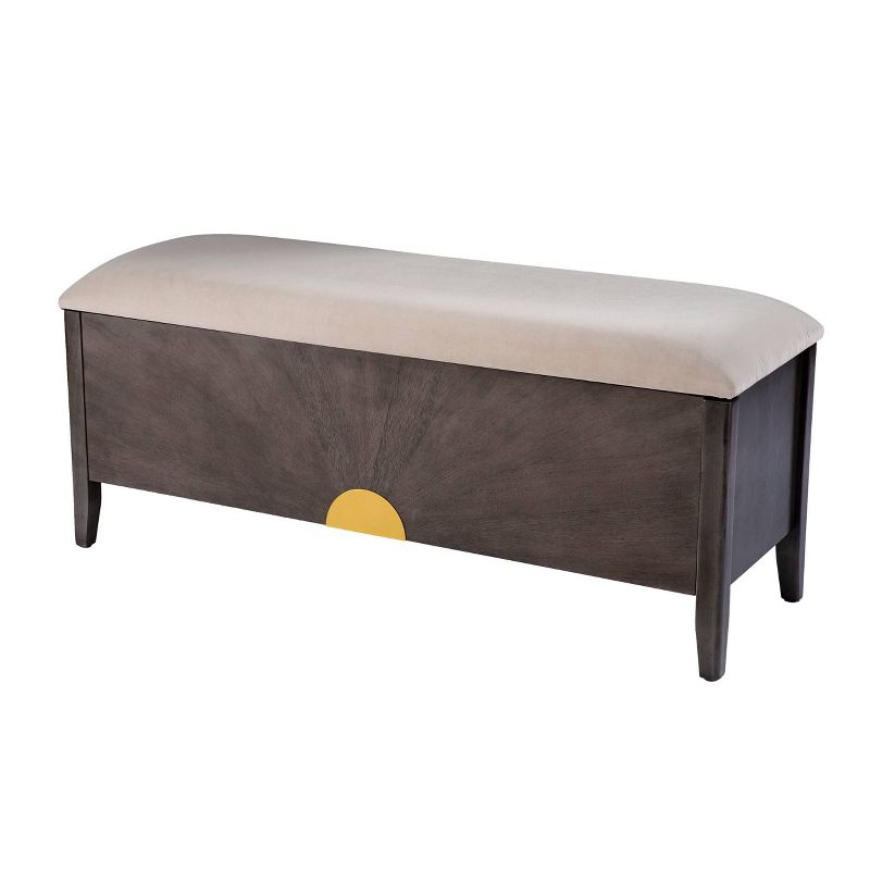 48.25" Latheg Storage Bench Light Brown/Gray - Aiden Lane