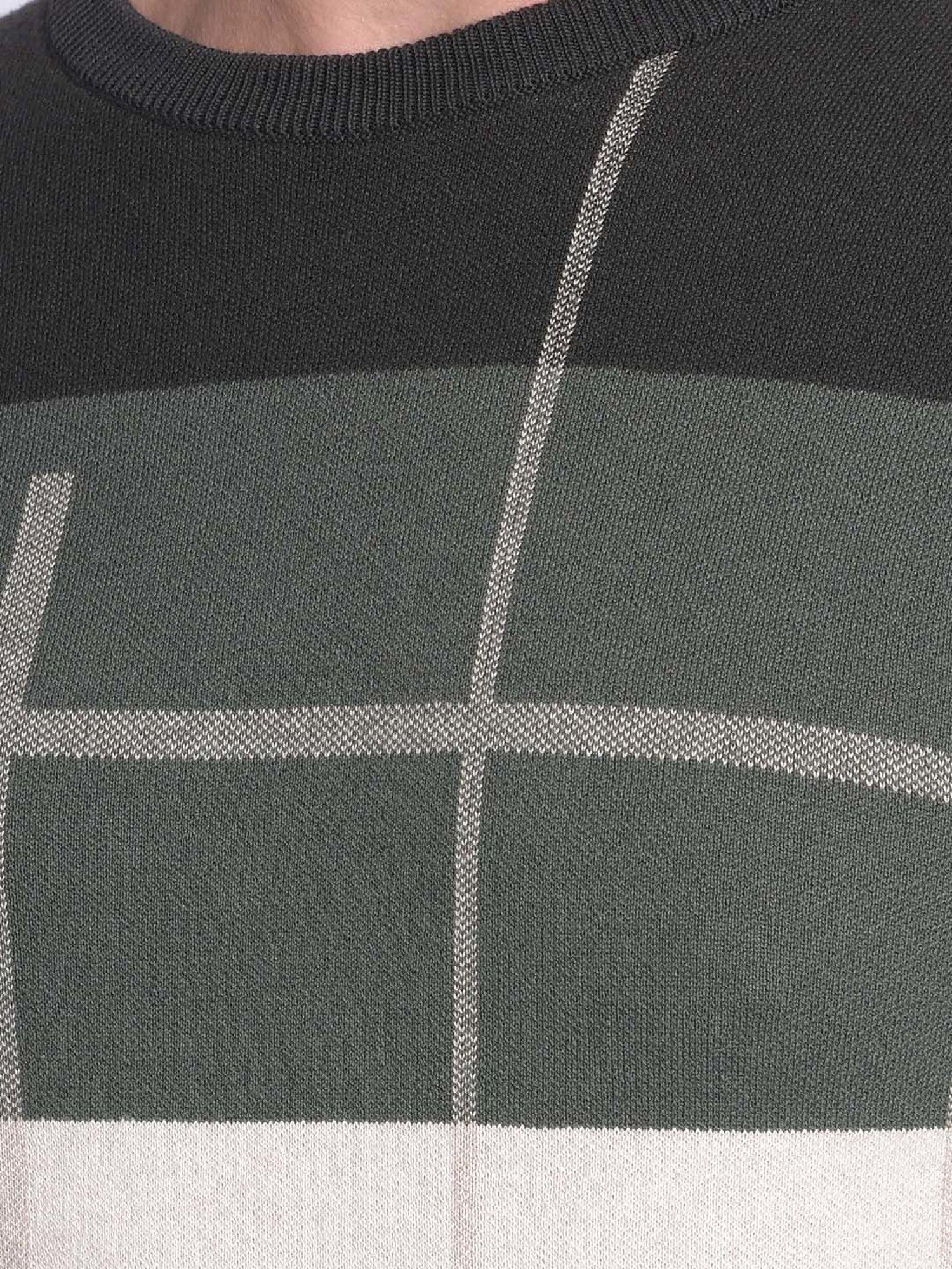 Crimsoune Club Olive Regular Fit Cotton Sweater