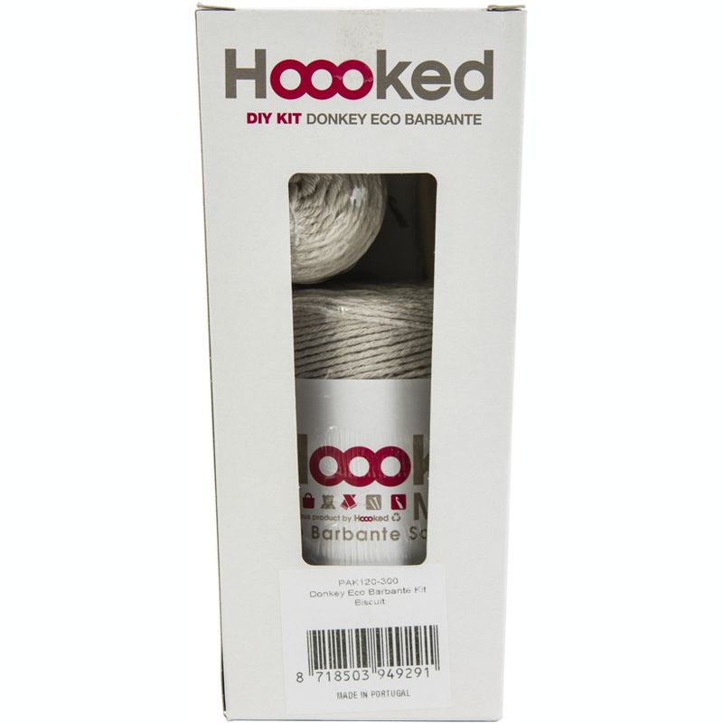 Hoooked Donkey Joe Yarn Kit W/Eco Barbante Yarn-Biscuit