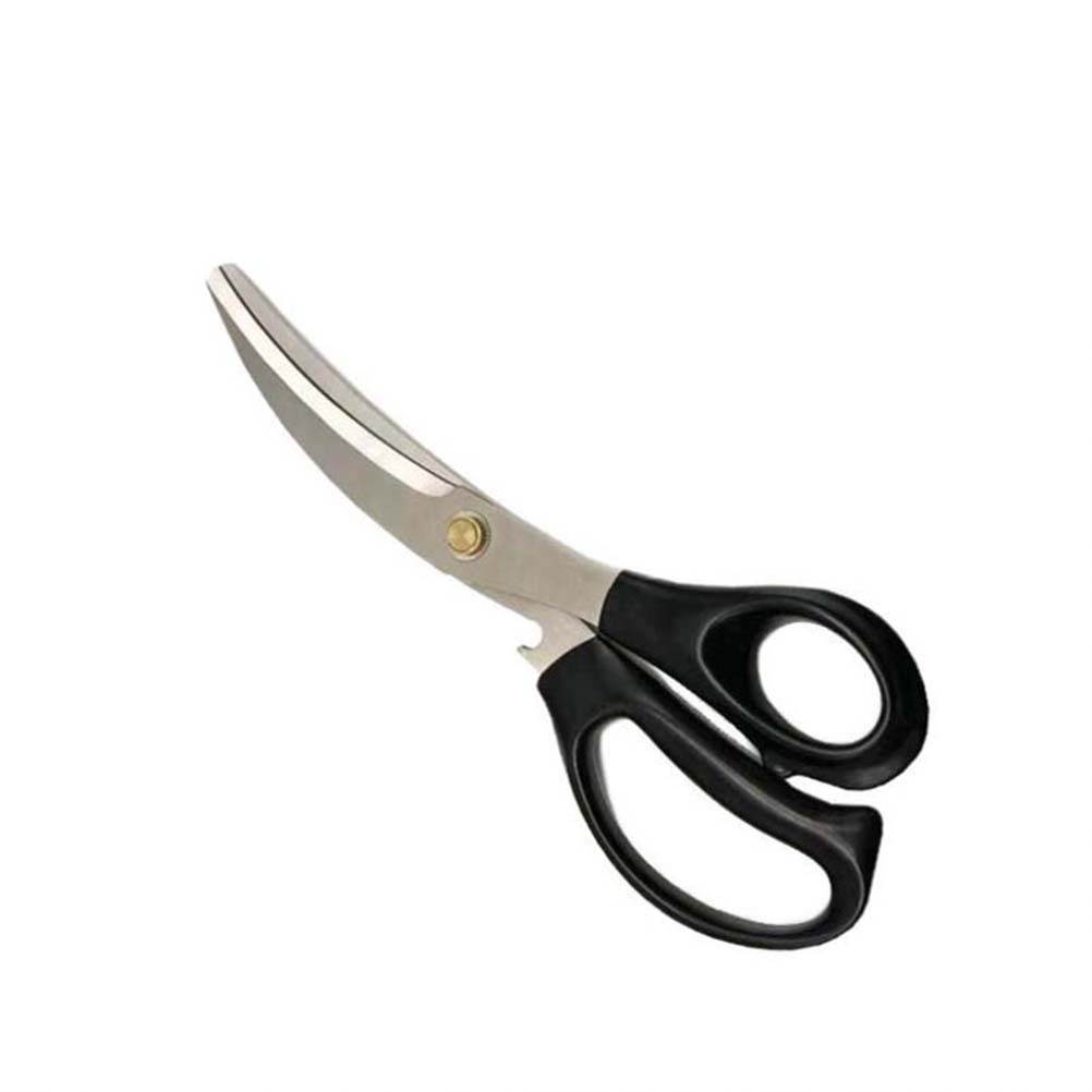 1 Set Barbecue Scissors Clip Set Barbecue Gadget Clamp Kitchen Gadget for Barbecue Home Household (Scissors + Clip Black + Silver)