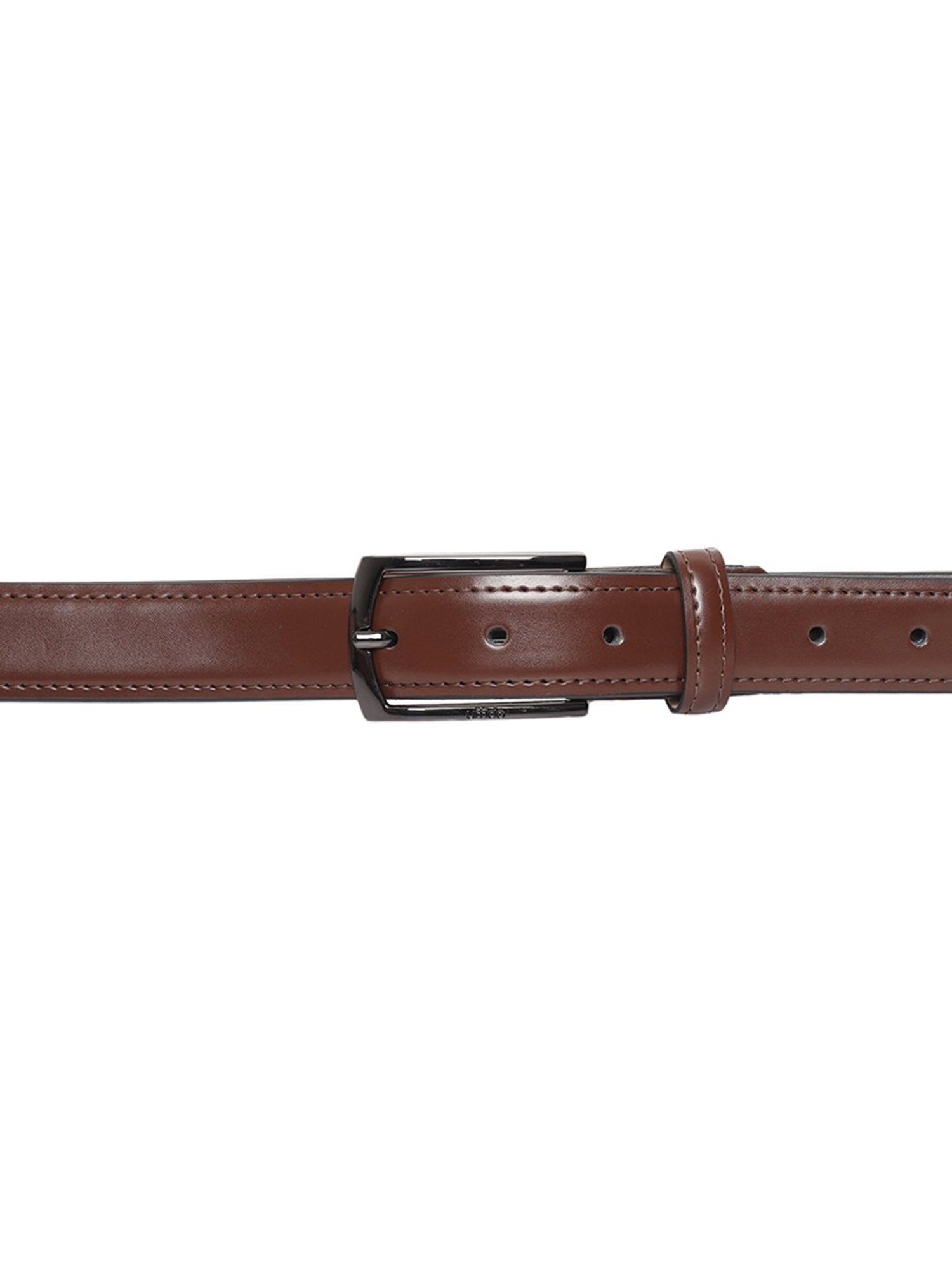 BULCHEE Brown Leather Formal Belt for Men