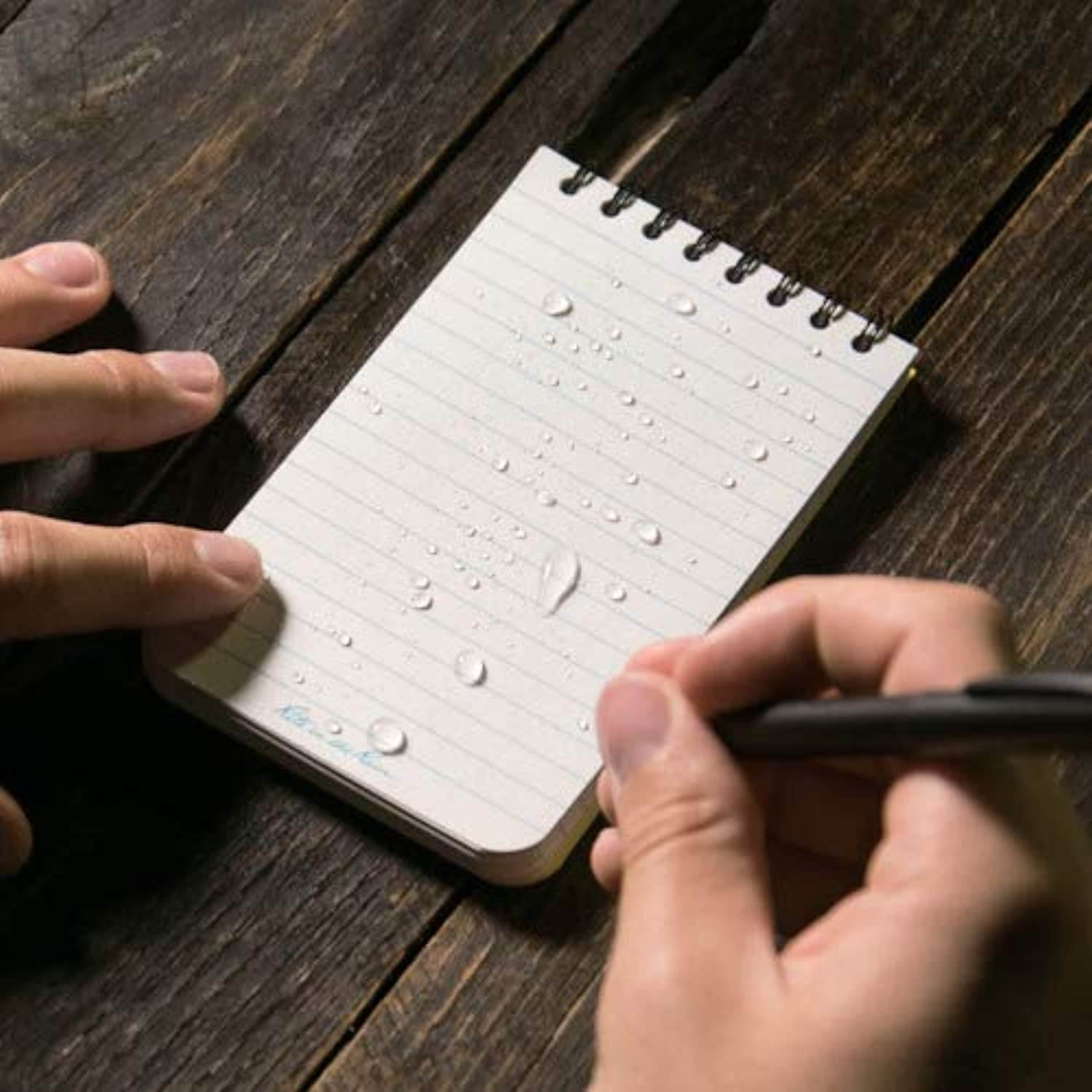 Rite in the Rain 135L All-Weather Top-Spiral Notebook, 3" x 5", Yellow Cover, Universal Pattern (No. 135)