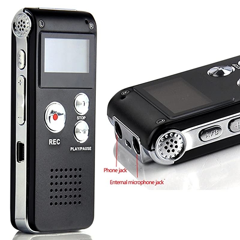 Rechargeable 8G 8GB 650HR Digital Audio Voice Recorder Dictaphone MP3 Player FM