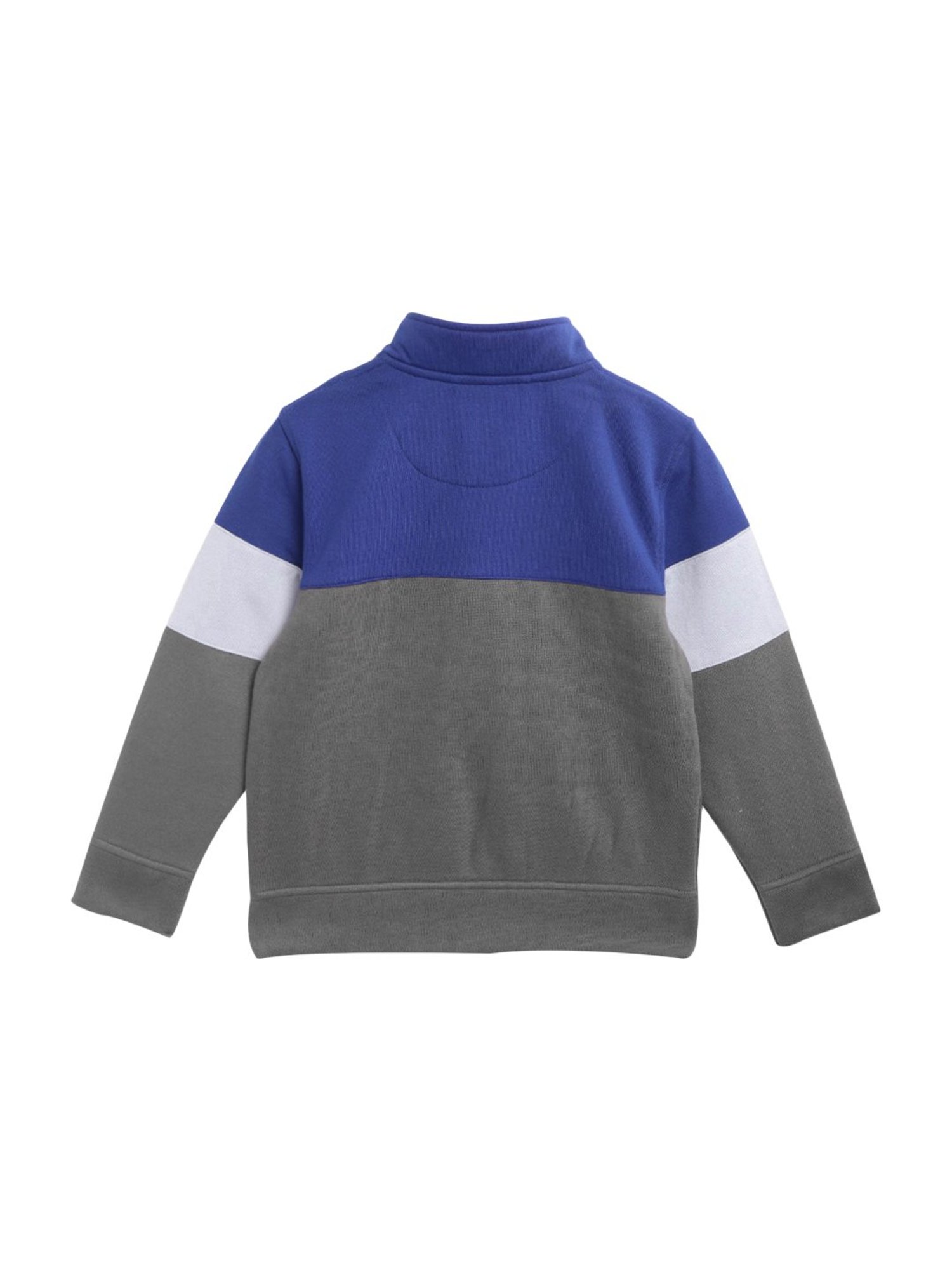 Cherry Crumble by Nitt Hyman Kids Blue Color Block Pattern Sweatshirt