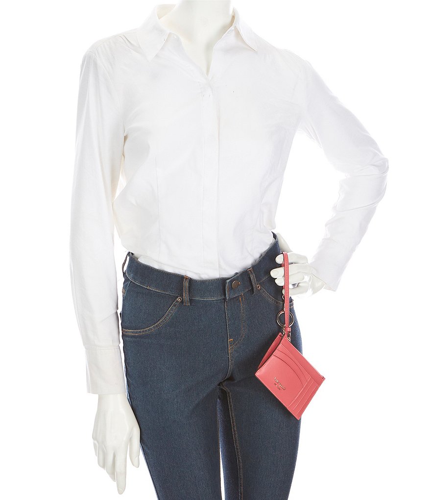 kate spade new york Spencer Leather Zippered Card Case Wristlet