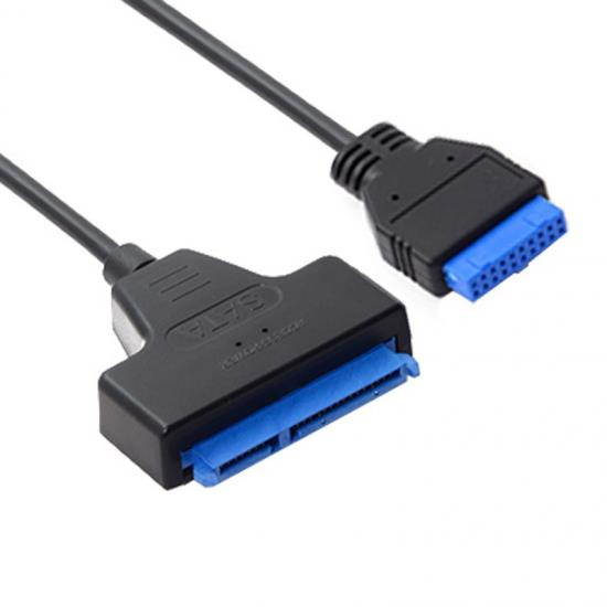 CY 2.5 Inch SATA 22Pin SSD HDD to USB 3.0 Motherboard 19Pin 20Pin Header Cable 50cm