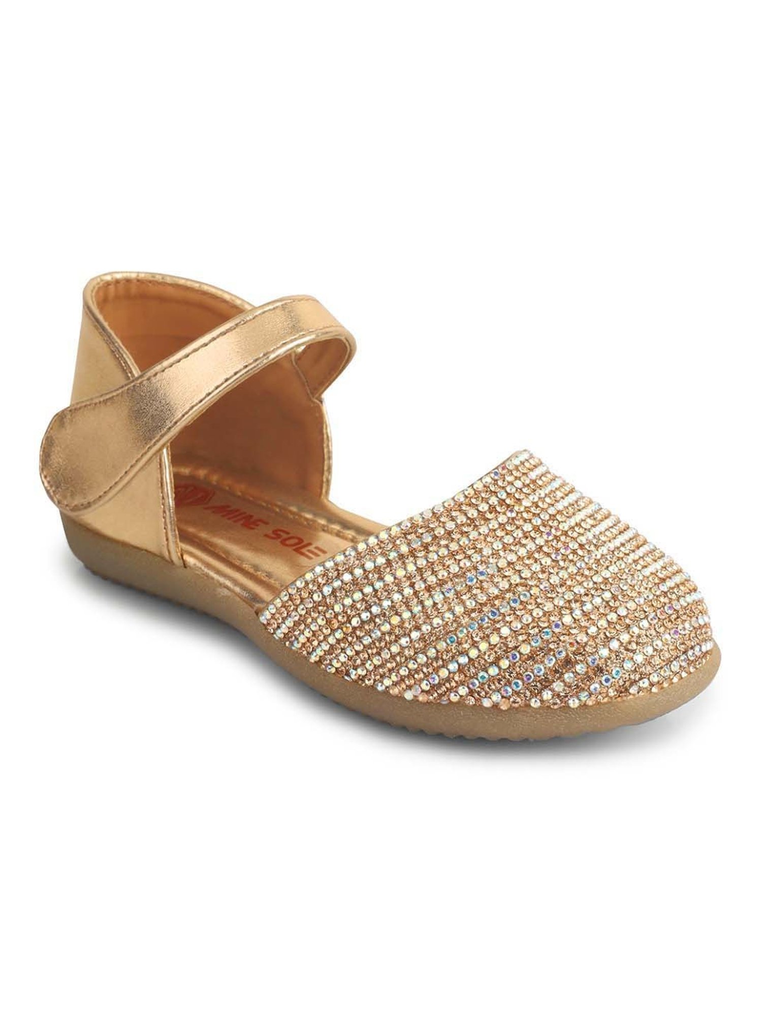 Minesole Kids Rose Gold Ethnic Sandals