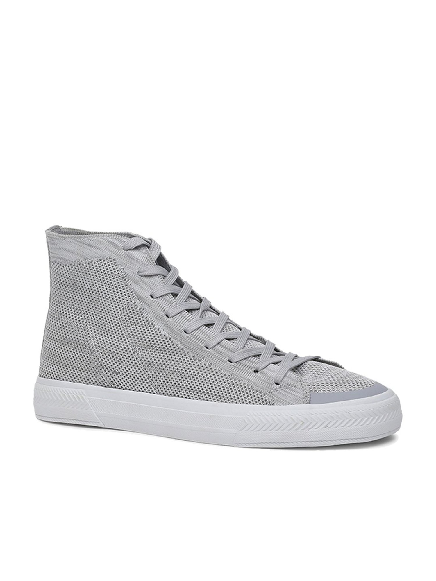 Bata Men's Grey Ankle High Sneakers