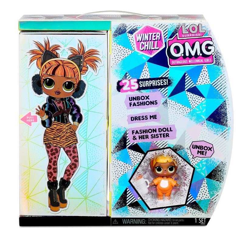 L.O.L. Surprise! O.M.G. Winter Chill Missy Meow Fashion Doll & Baby Cat Doll with 25 Surprises