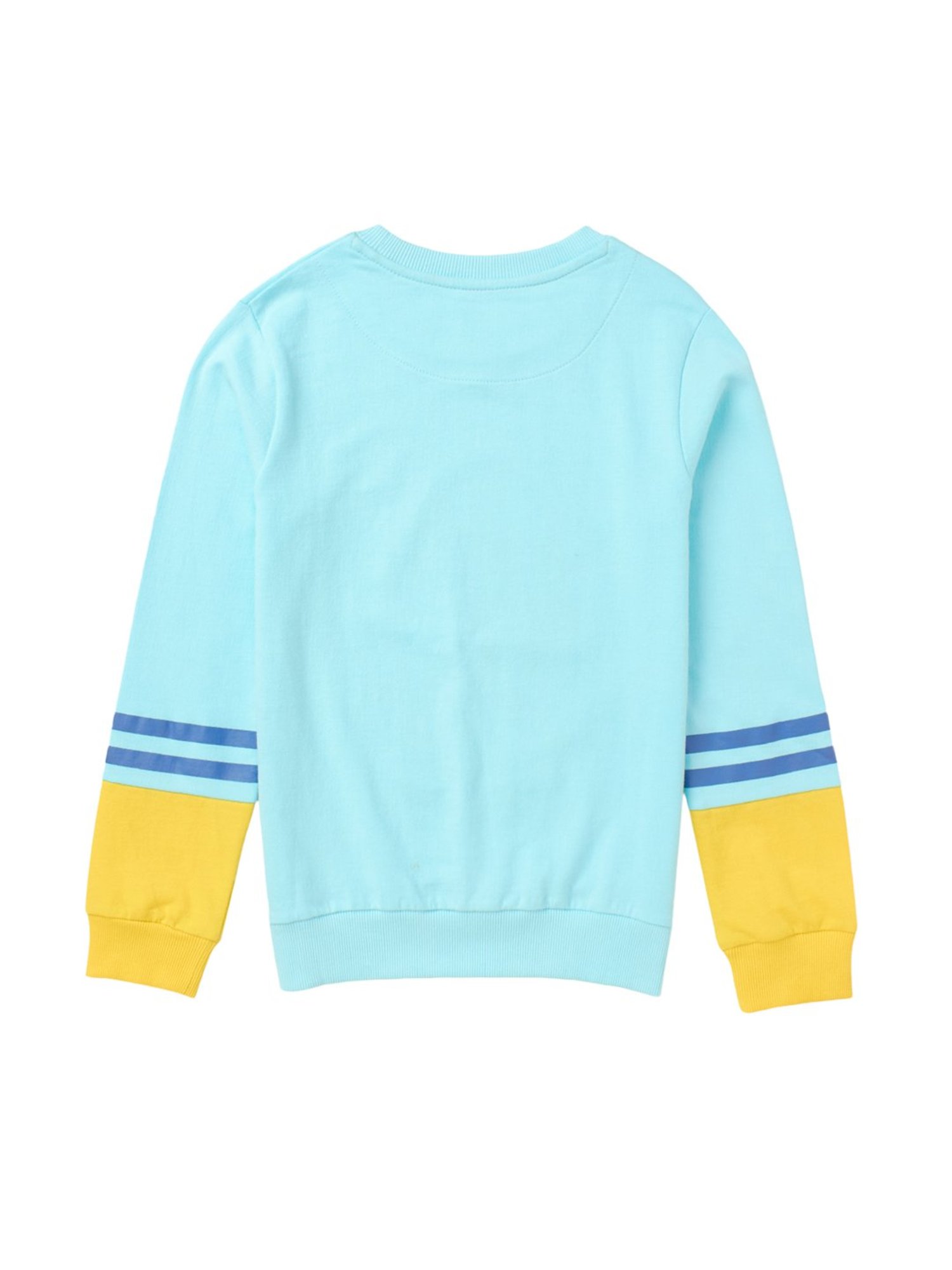 Cub McPaws Kids Blue Printed Sweatshirt