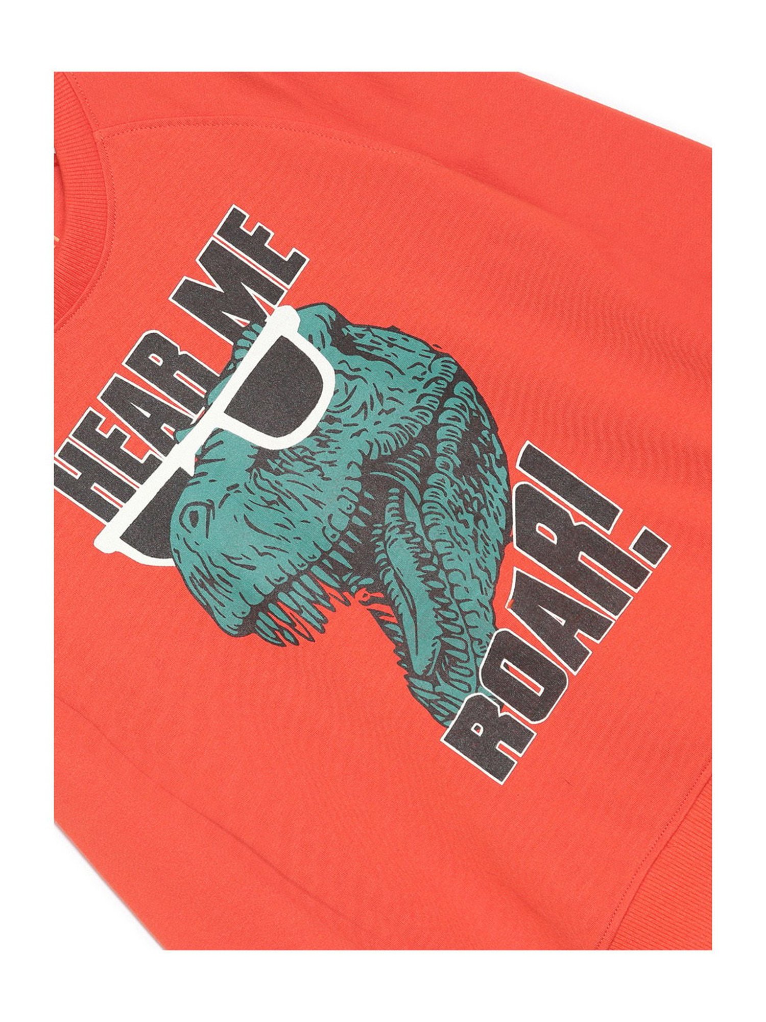 Dixcy Scott Originals Kids Orange Printed Full Sleeves Sweatshirt