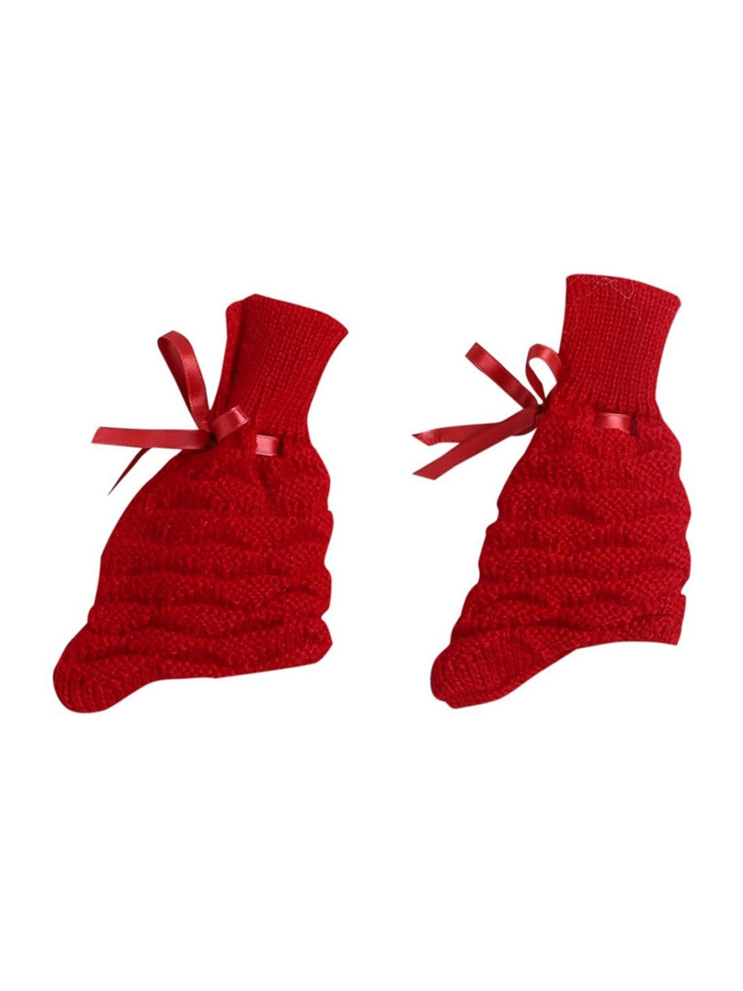 Little Angels Kids Red Textured Pattern Full Sleeves Sweater Set