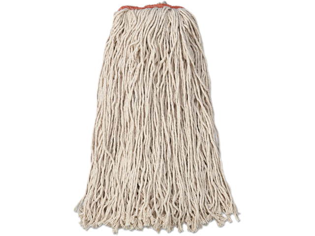 Rubbermaid Commercial RCP F218 Premium Eight-Ply Cut-End Wet Mop Head, Cotton, 24oz, White
