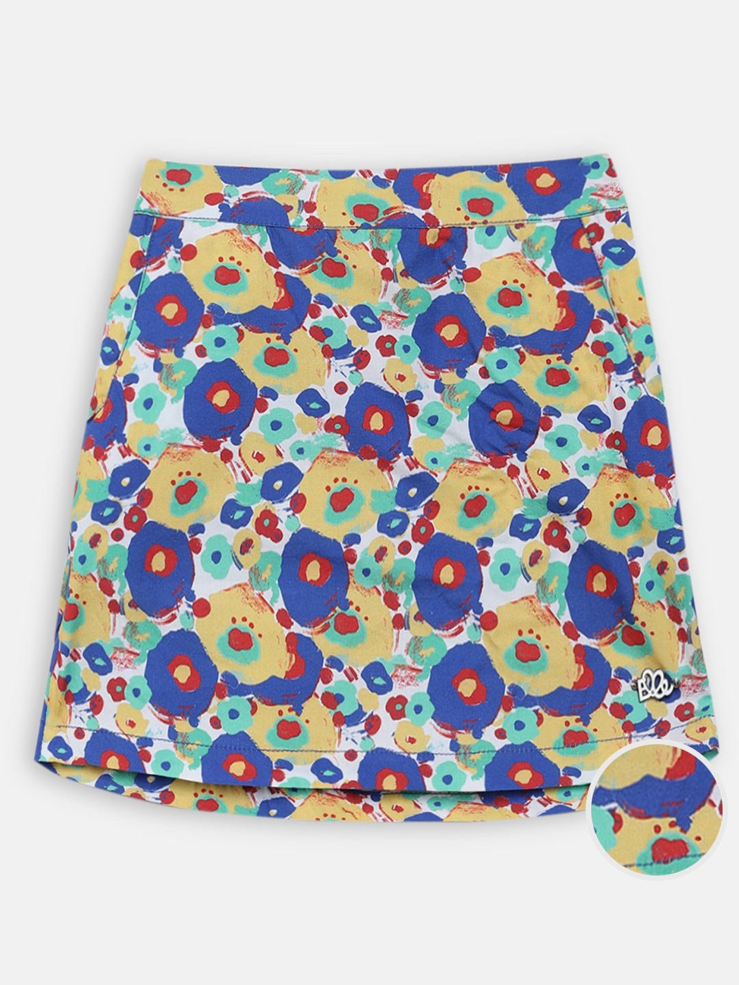 Elle Kids Multicolor Cotton Printed Skirt