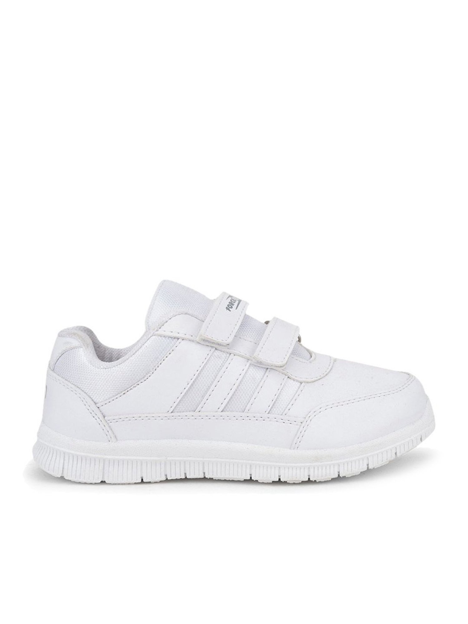 Force 10 GOLA-03 by Liberty Kids White Velcro Shoes