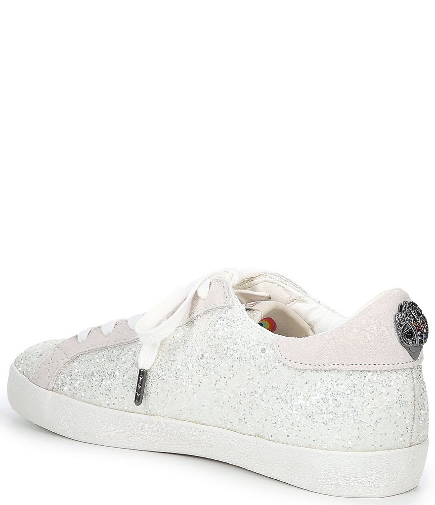 Kurt Geiger London Lexi Eagle Glitter Leather Lace-Up Sneakers
