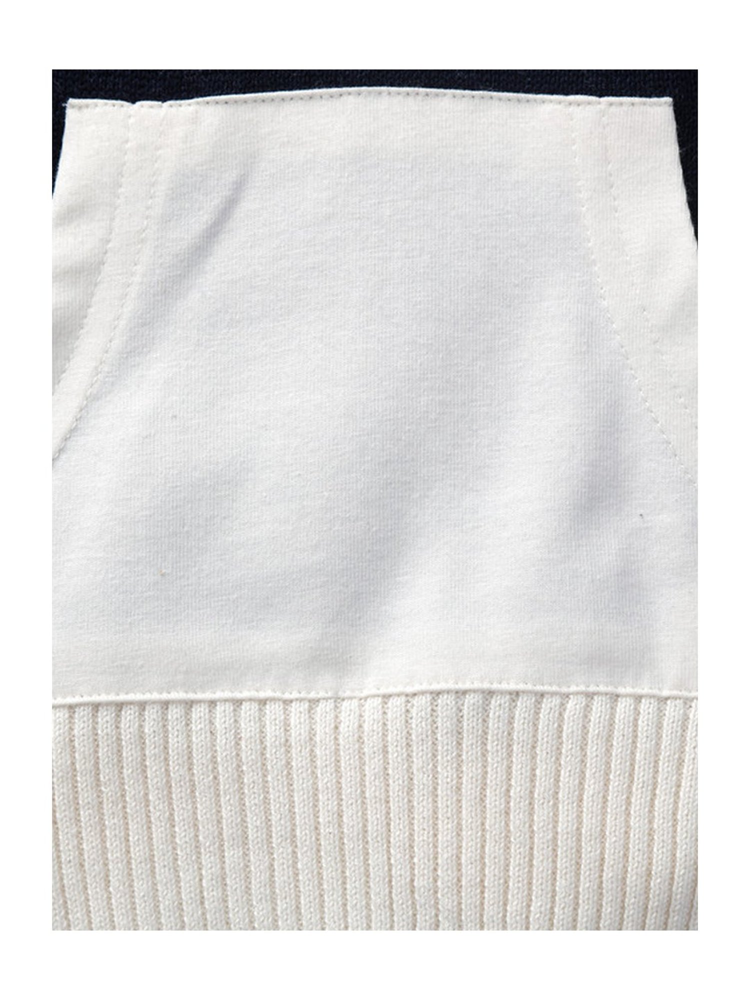 Pranava Kids Navy Cotton Color Block Pattern Hooded Sweater