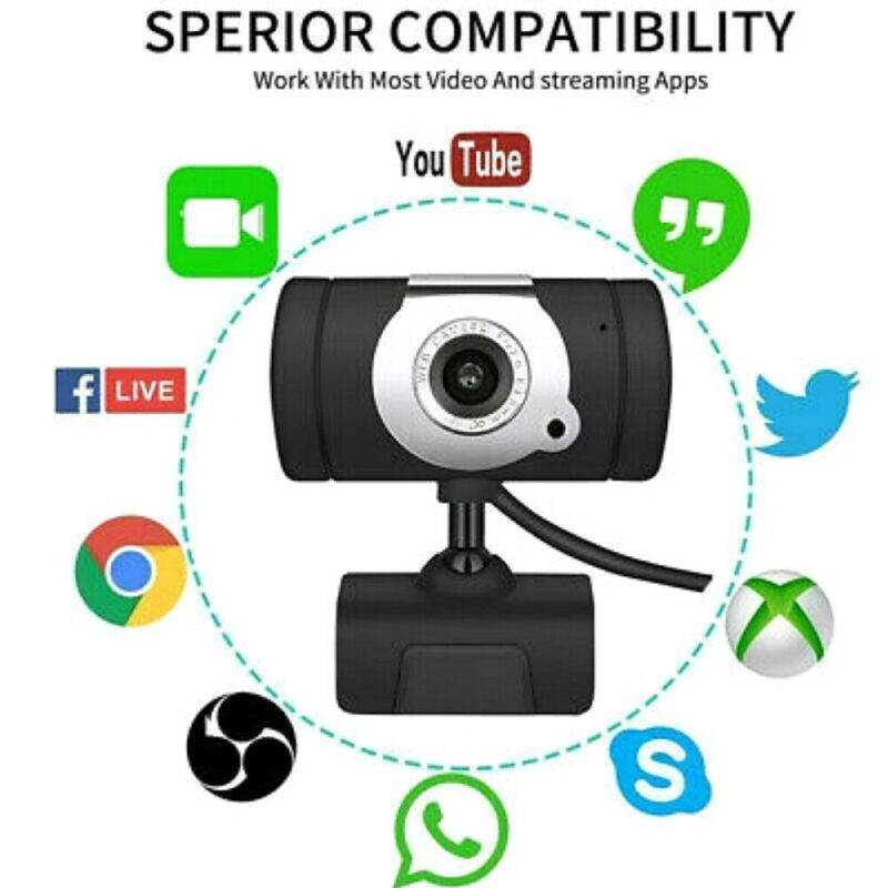 HD Webcam Camera USB Web Cam w/ Microphone For Computer PC Laptop Desktop 480P