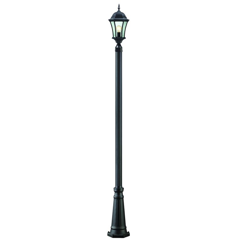 1 Light Outdoor Post Mount Black - Aurora Lighting