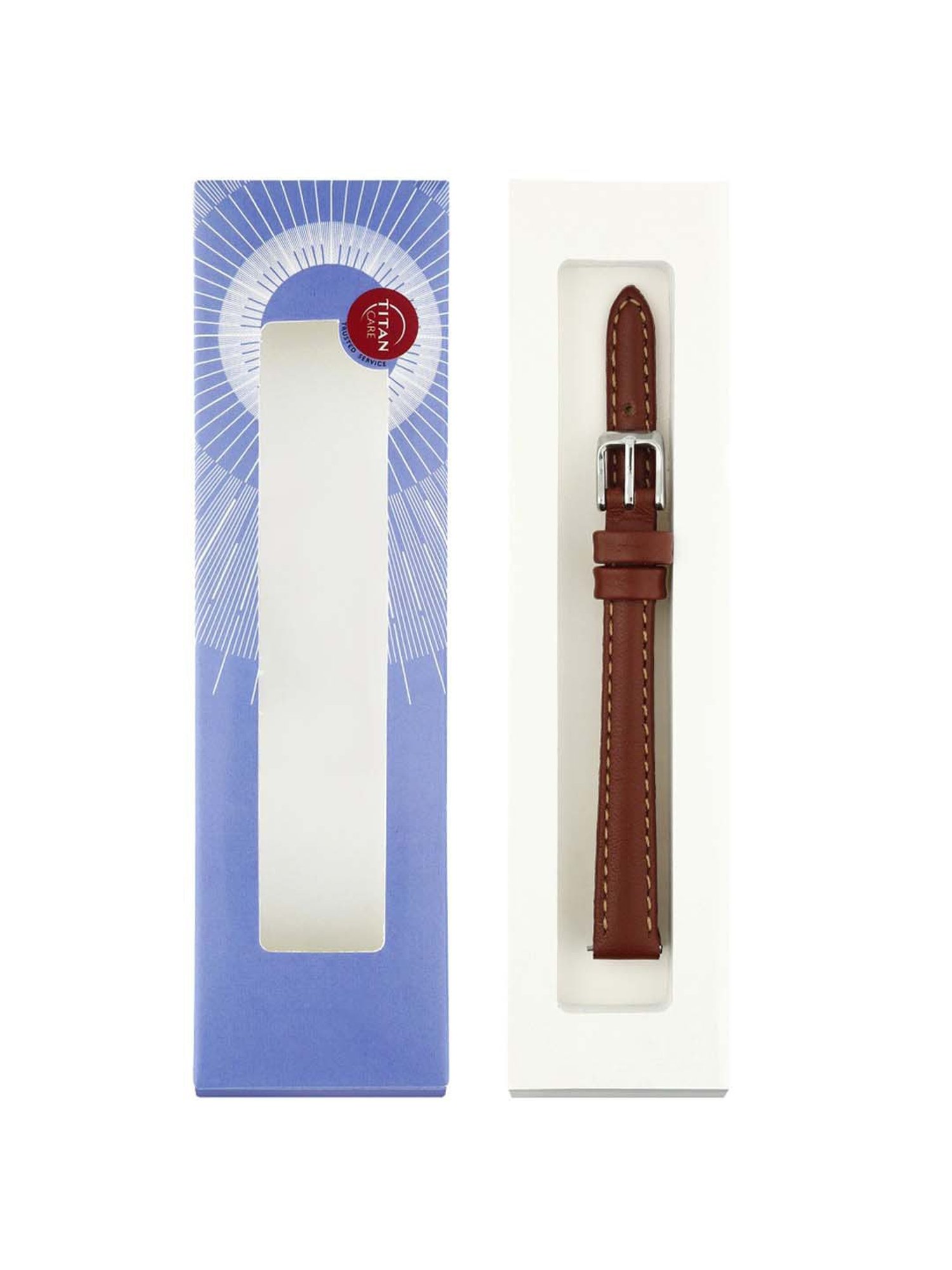 Titan 24 mm Tan Genuine Leather Strap for Men