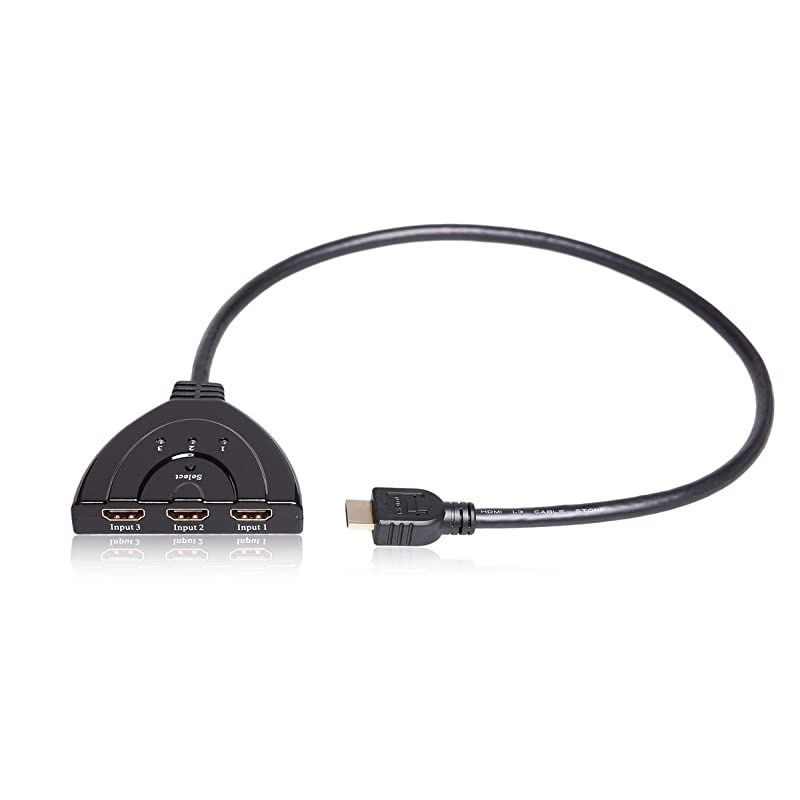 3-In 1-Out Auto Switch with 1.5 feet Cable