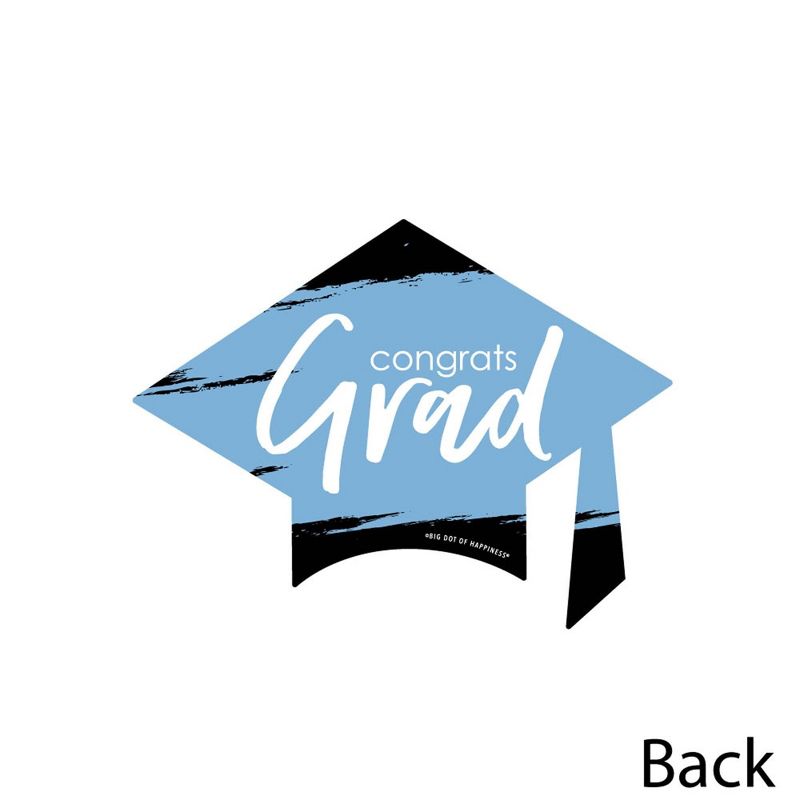 Big Dot of Happiness Light Blue Grad - Best is Yet to Come - Grad Cap Decorations DIY Light Blue Party Essentials - Set of 20