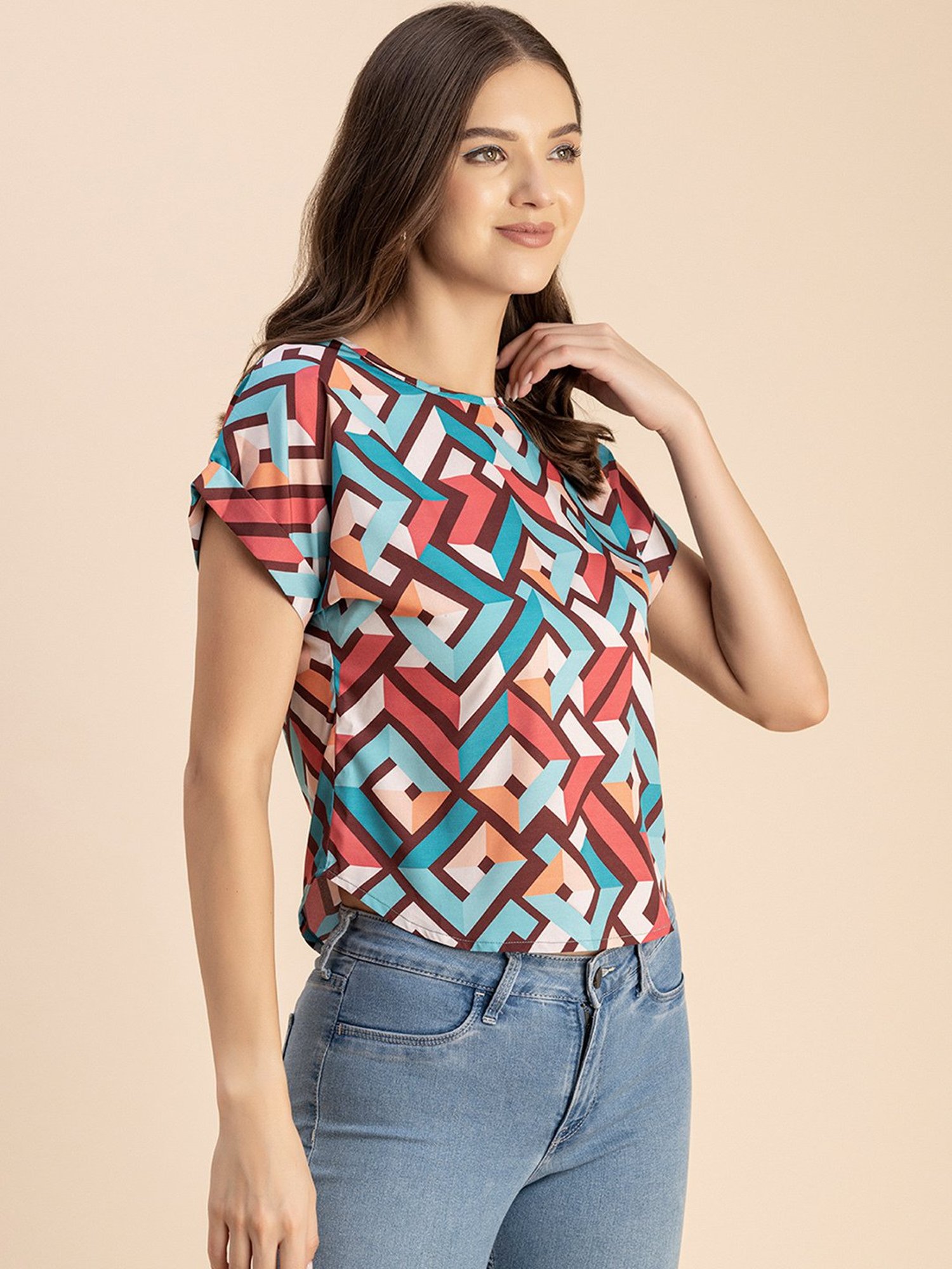 Moomaya Multicolor Printed Top