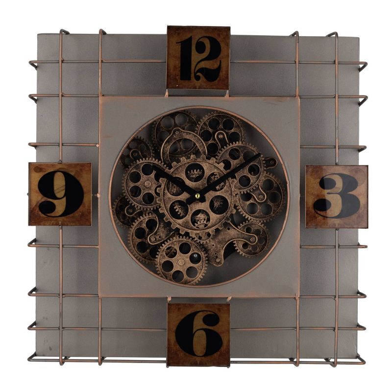 19" Menifee Wall Clock Copper Gray - A&B Home