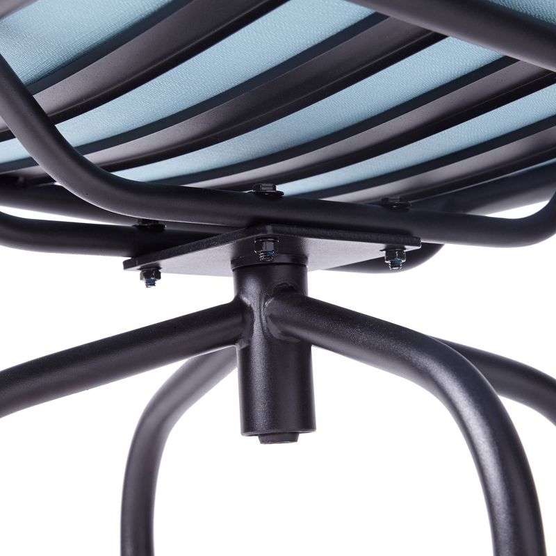 Peaktop 3pc Patio Swivel Bar Height Bistro Set with Cushions - Teamson