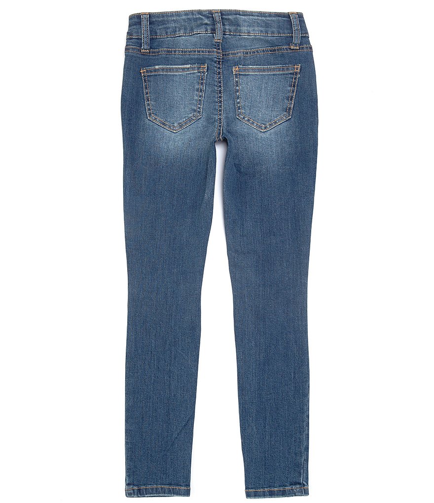Hippie Girl Big Girls 7-16 Quadruple Snap-Button Destructed REPREVE&reg; Denim Skinny Jeans