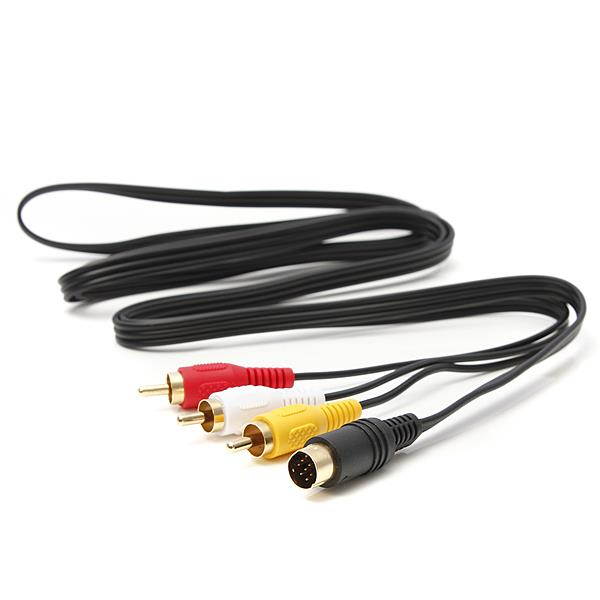 Audio Video AV Cable A/V RCA Connection Cord fits Sega Saturn 1.8m 6ft Feet