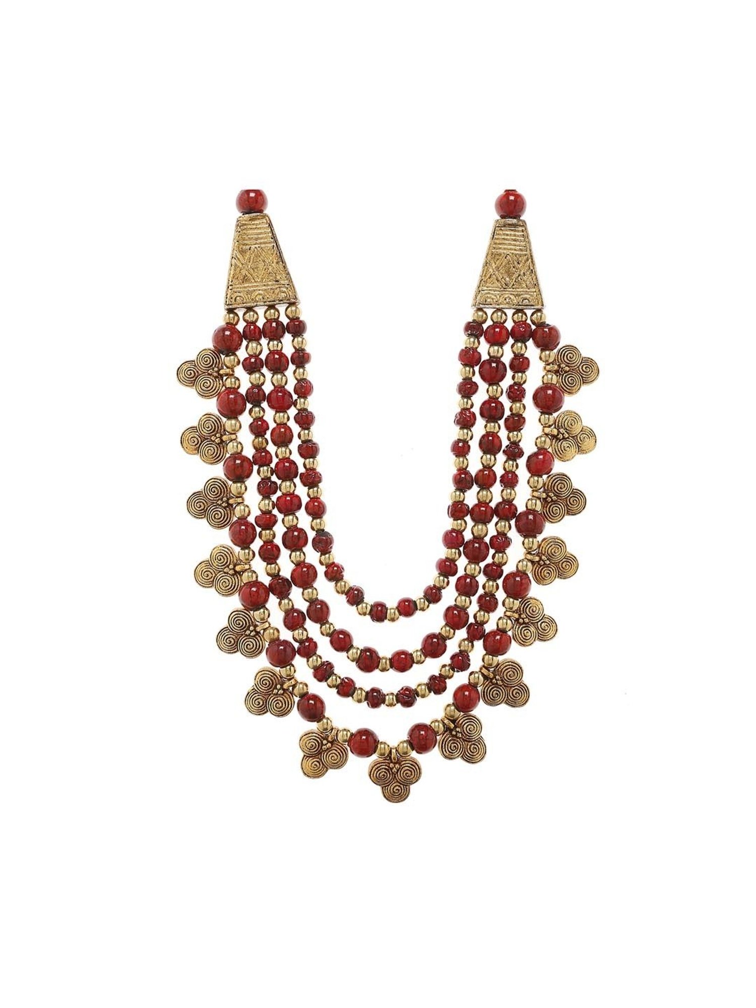 Imli Street Red & Golden Necklace