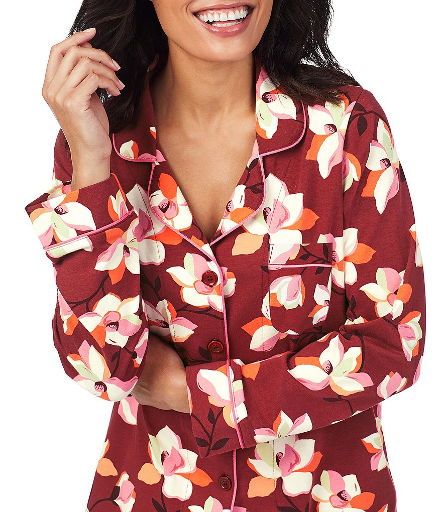 BedHead Pajamas Autumn Bloom Printed Knit Classic Coordinating Pajama Set
