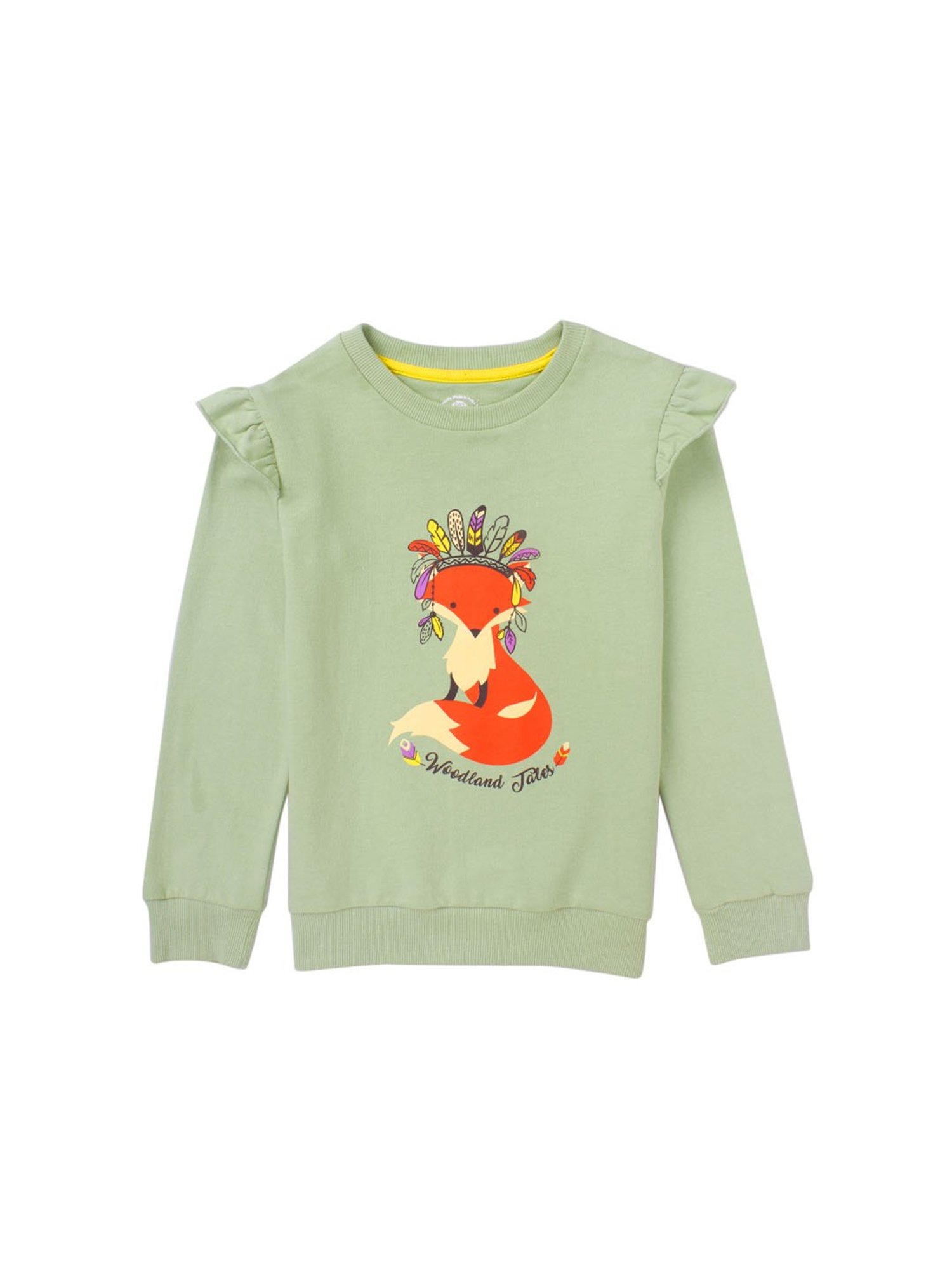 Cub McPaws Green Printed Sweatshirt