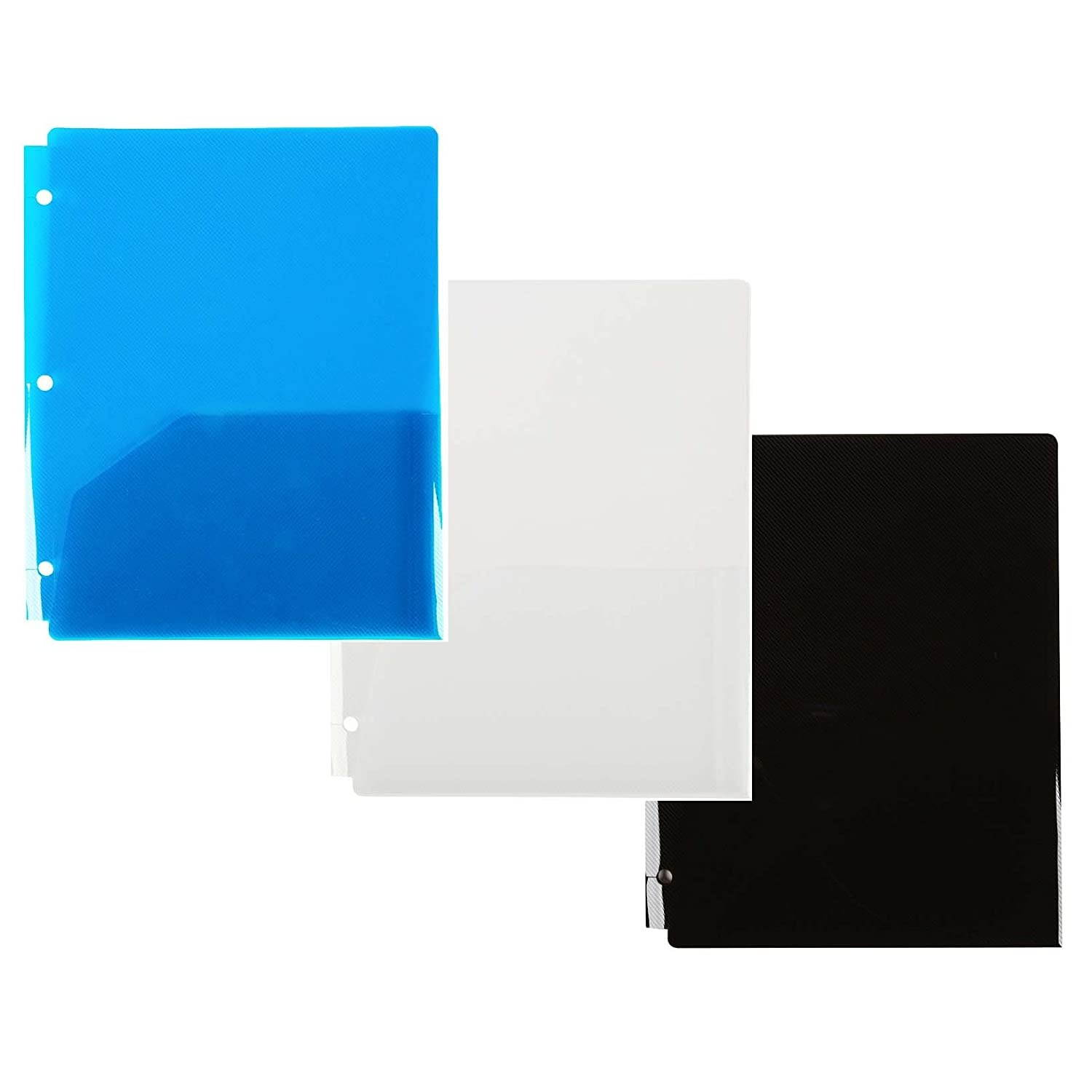 Filexec Products 2 Pocket Snap Folder, Pack of 6, Assorted (50409-3125)