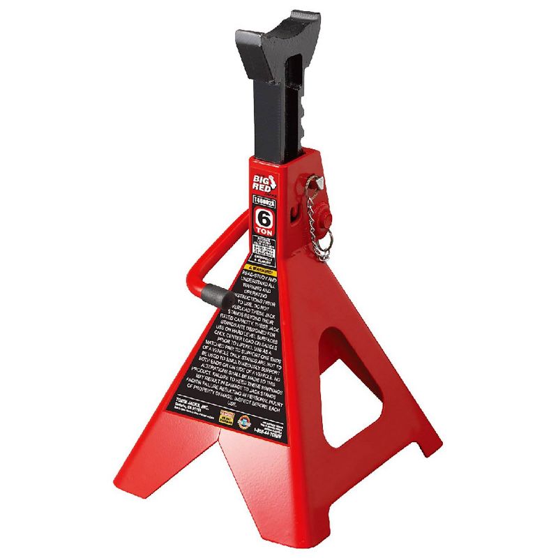 Torin Big Red 6 Ton Capacity Heavy Duty Double Locking Steel Jack Stands, 1 Pair