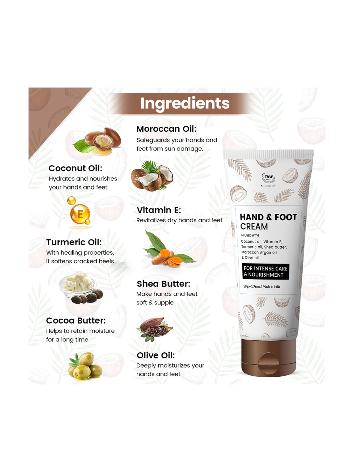 TNW-The Natural Wash Hand and Foot Cream - 50 gm