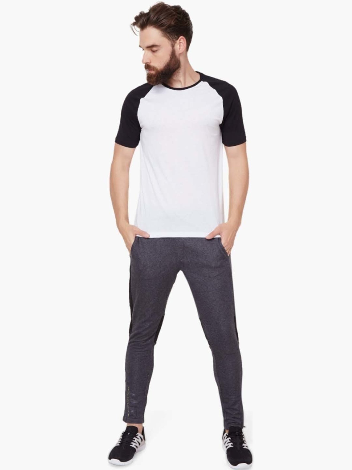 KAPPA White Regular Fit Colour Block T-Shirt