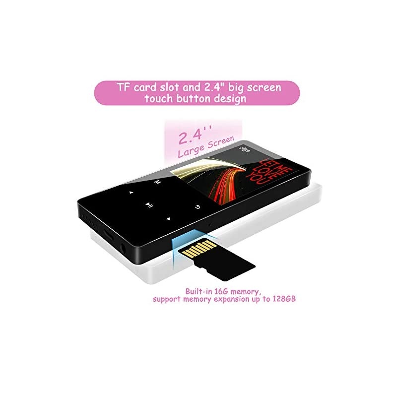 Bluetooth Music Player - Portable 32gb MP3 Player with Bluetooth, FM Radio, Ideal for Sports| Running | Hiking (Headphone & Waterproof Armband Included)